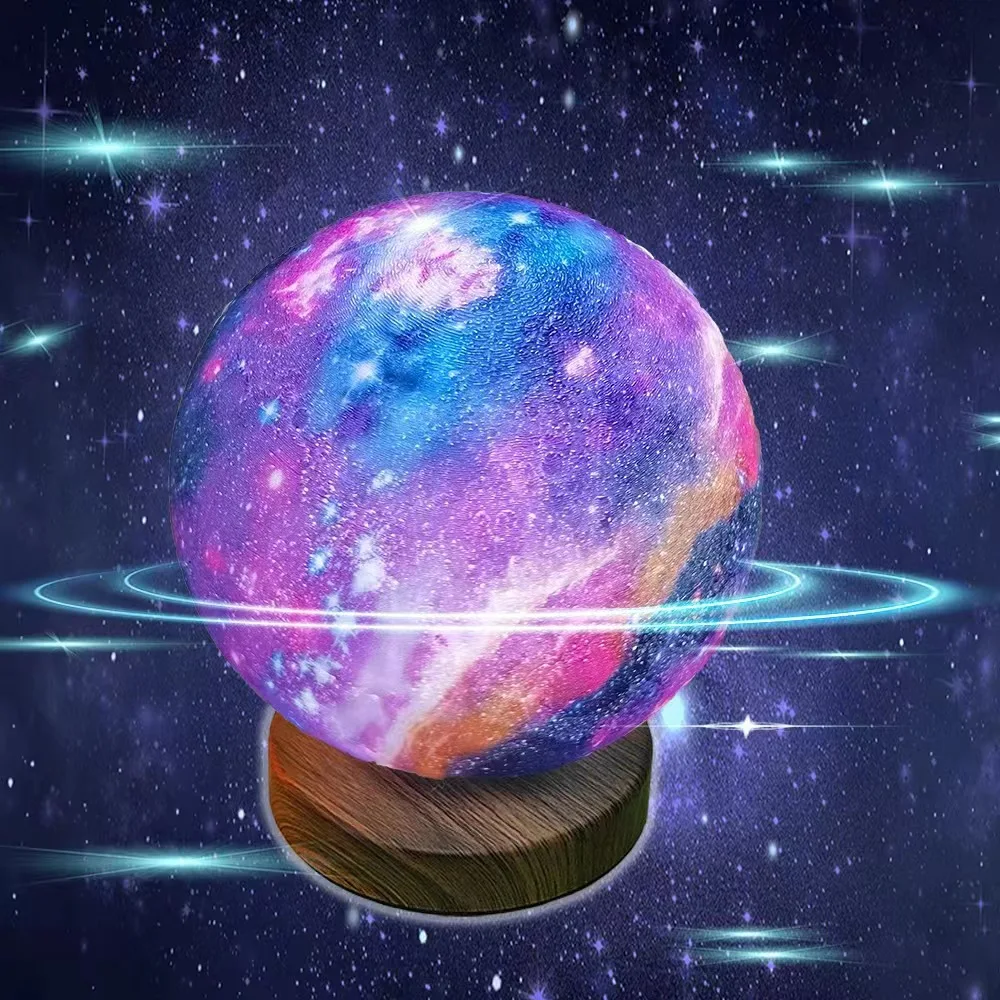 Ночник-Луна с вращением на 360 ° тройная атмосфера прикроватная Настольная лампа