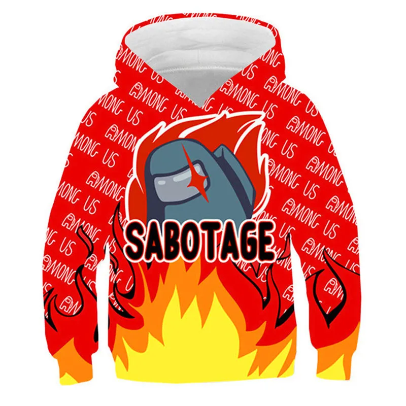 

Детская одежда, новинка, толстовки с капюшоном «Игра среди нас» для мальчиков и девочек, новая зимняя одежда, теплый свитшот с длинным рукав...