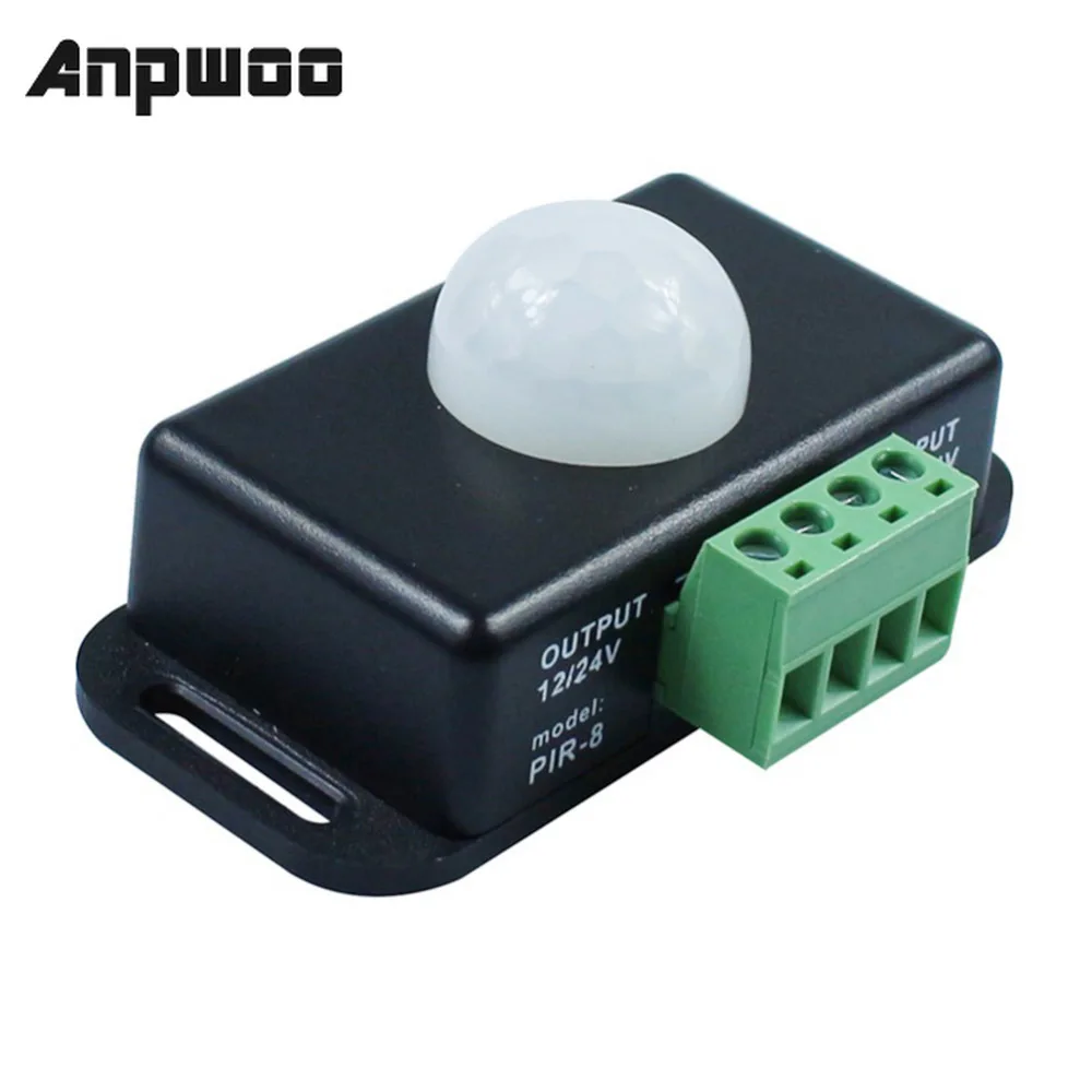 

ANPWOO DC 12V-24V 8A Infrared PIR Motion Sensor Automatic Switch for LED Light 5~8 M Infrared Motion Sensor Detector