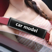 2pcs car seat belt shoulder pad logo carbon fiber protective shoulder pad cover for volvo xc60 xc90 s90 v90 xc40 v40 v60 s40 s60