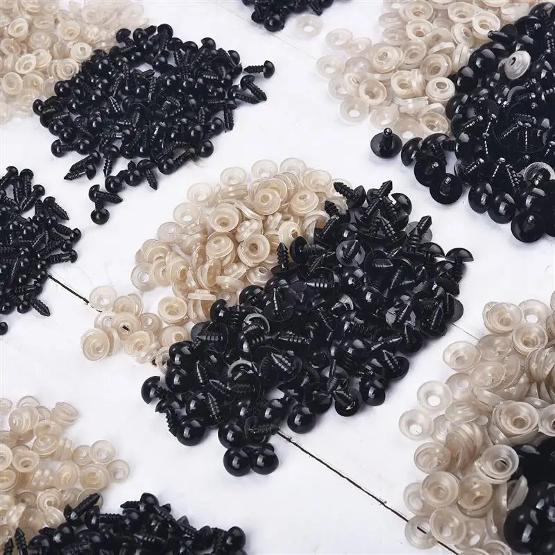 

100pcs 5-12mm Eyeball Doll Accessories Black Plastic Plush Safety Eyes For Toys 5mm 8mm 12mm DIY Funny Toy Eyes Animal