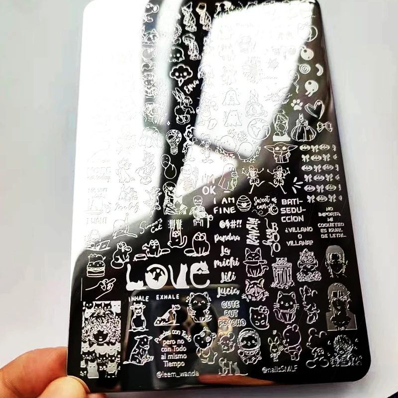 Рождественская пластина для стемпинга ногтей зимний дизайн искусство