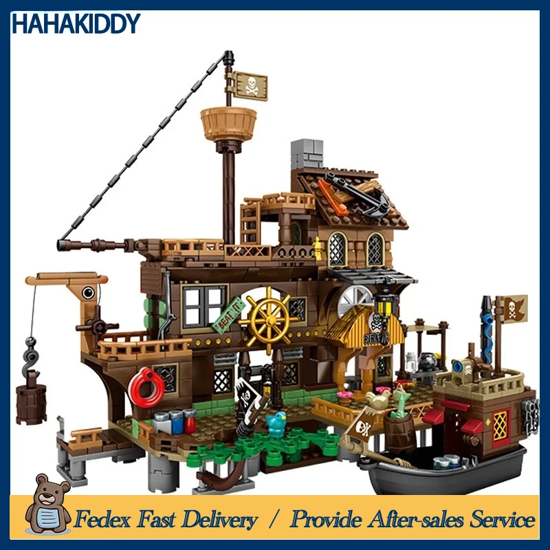 

The Adventure Pirate Ship 665pcs Building Blocks Toys Children's Constructor Creator Ideas DIY Bricks Children Kids Gifts