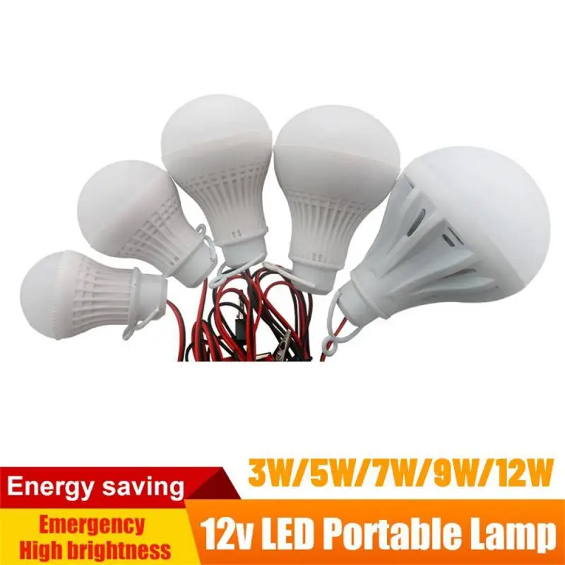 

LED Lamps 12V Portable Tent Camping Light Bulbs Outdoor Night Fishing Hanging Light Battery Lighting Portable Luminaria