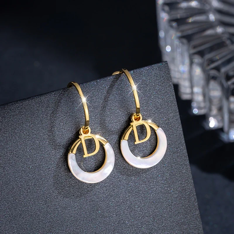 Геометрические серьги женские длинные High Sense новинка 2023 модные темпераментные