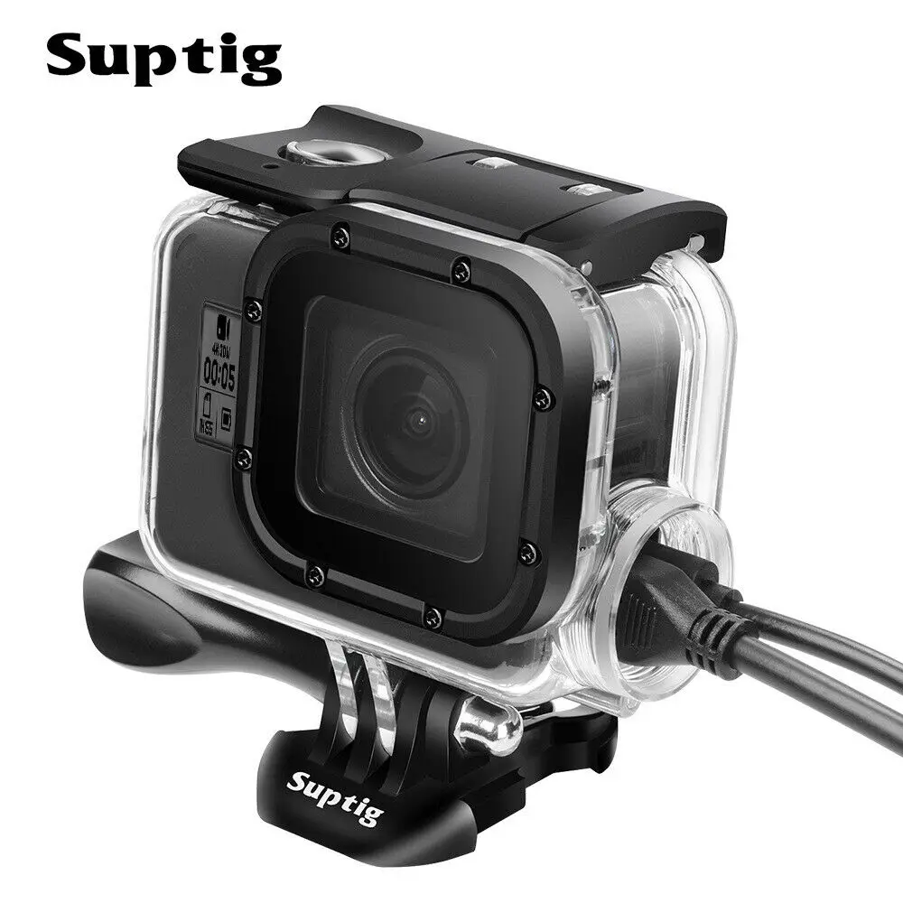 

Заряжаемая Водонепроницаемая фотовспышка/корпус для GoPro Hero6/5 разборный объектив для подводной съемки 50 м