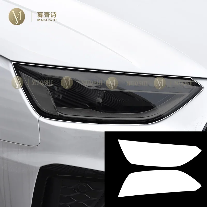 wycinane MUQSHI zewnętrzne reflektory samochodowe PPF przezroczysta folia ochronna TPU odporna na zarysowania do Audi A4 B9 2020-2024