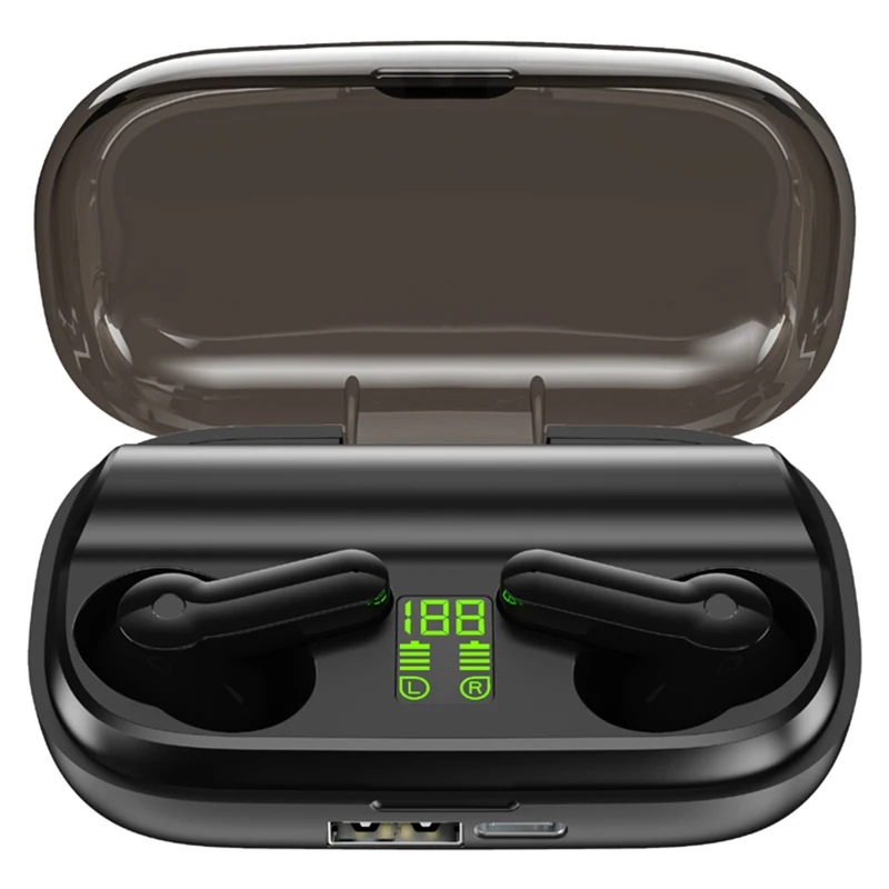 

TWS-наушники с поддержкой Bluetooth и зарядным футляром