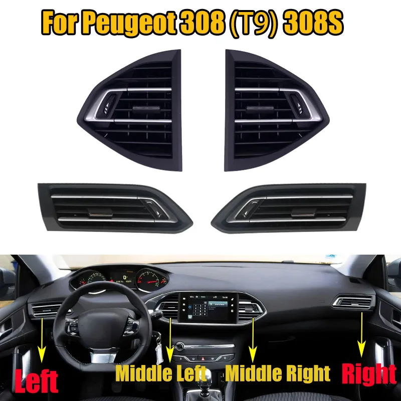 Черный нагреватель воздуха на передней панели 96778766ZD 96782700ZD для Peugeot 308(T9)308S