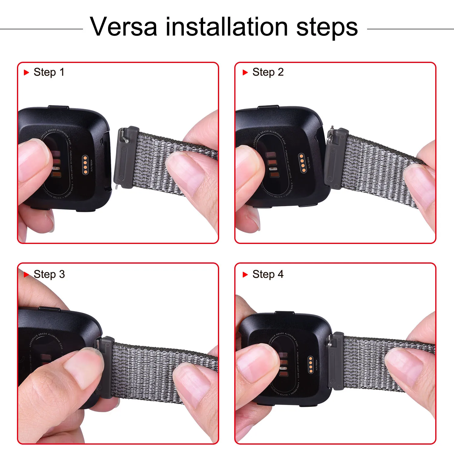 Nylon Strap For Fitbit Versa 3 2 Sense Lite Band Adjustable Breathable Sport Wristband Watchband For Fitbit Versa 3 2 Strap