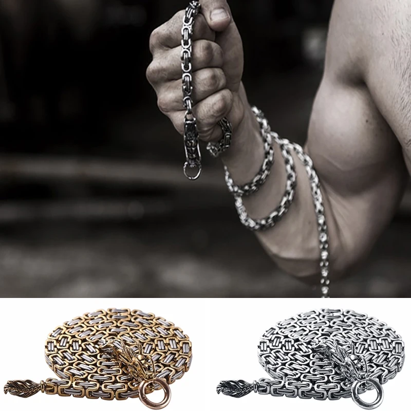 

Handmade tactical outdoor stainless steel dragon bracelet whip corrosion-resistant self-defense waist hanging weapon toy