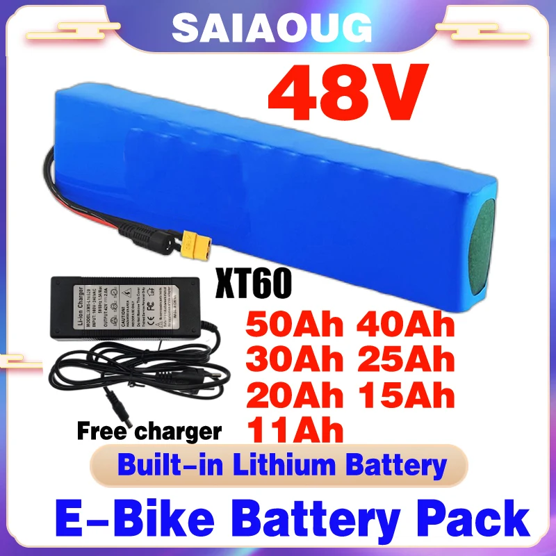 

Аккумулятор для электровелосипеда, 48 В, 20 Ач, аккумулятор для электровелосипеда, аккумулятор для велосипеда 30 Ач, батарея для велосипеда 40, э...