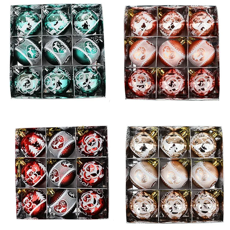 

9Pcs Christmas Balls Christmas Tree Decor Hanging For Home Decor New Year Party Small Pendant Ornaments