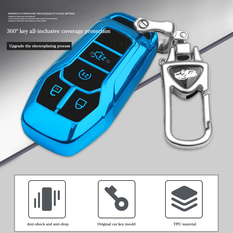 

Чехол для автомобильного ключа из ТПУ для Ford Fusion Mondeo Mustang F-150 Explorer Edge 2015 2016 2017 2018