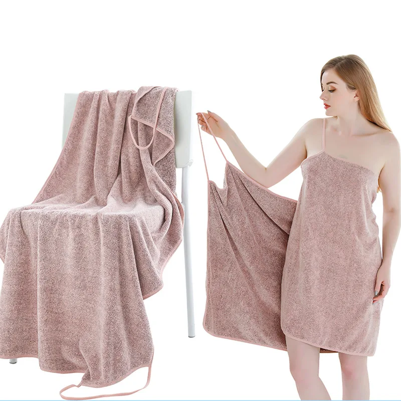 

Wearable Bath Towel for Adults Microfiber Towels Absorbent Quick Dry Bathing Beach Spa Bathrobes Towel Wash Clothing Beach Dress
