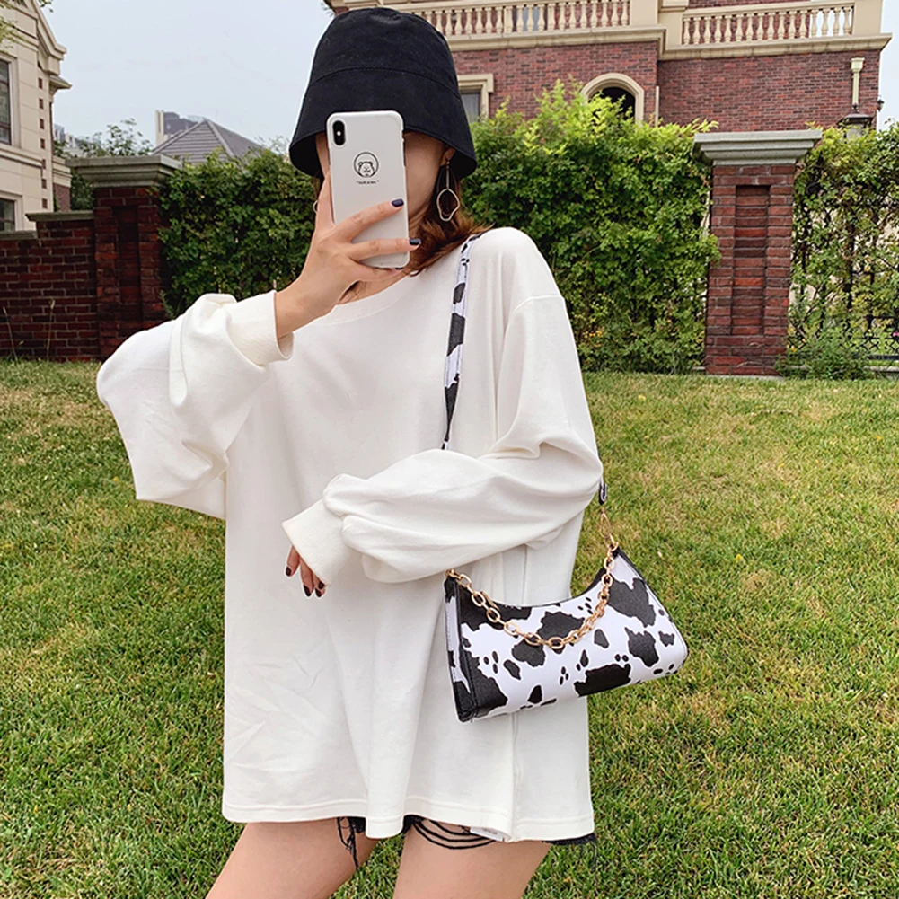 

Женская сумка-мессенджер из ПУ кожи, с принтом в виде коровы