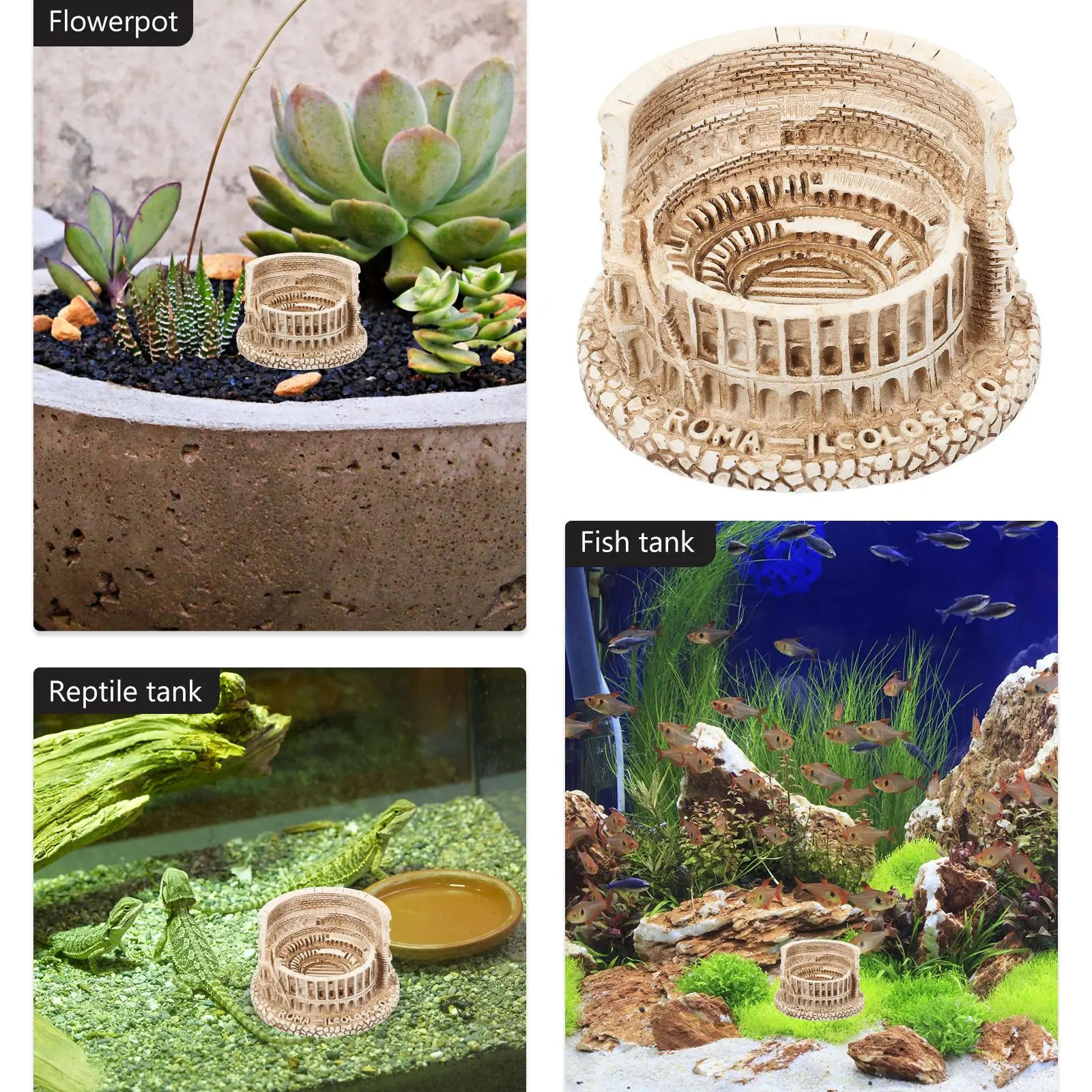 Старинная римская архитектурная фигурка модель Колизея из смолы аквариум