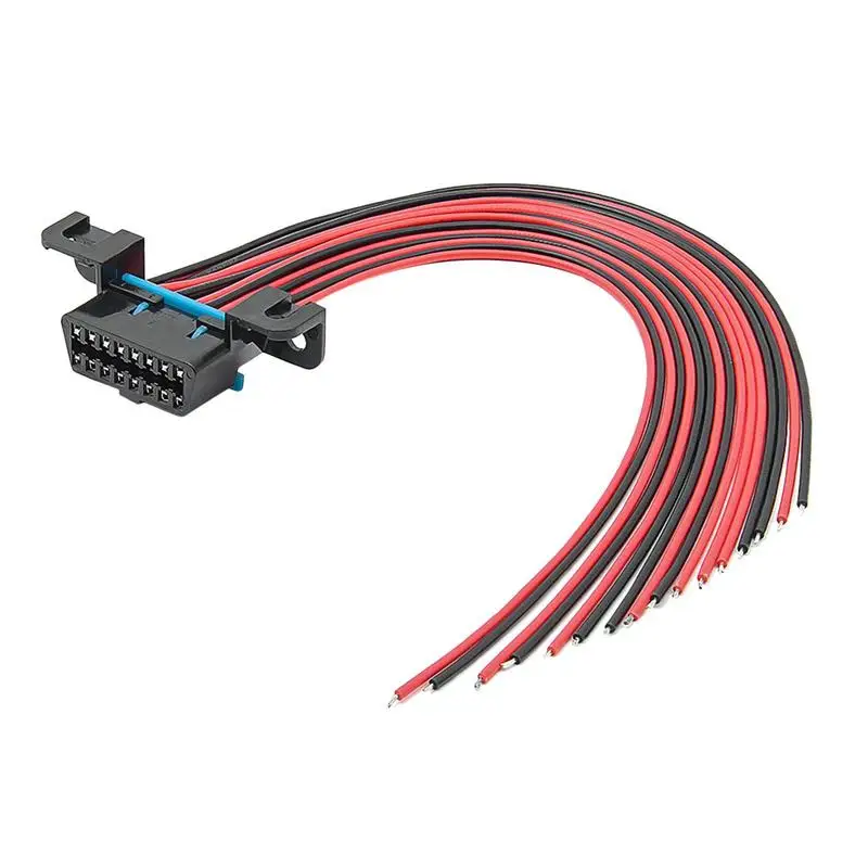 

16-контактный гнездовой разъем для приборной панели, открытый Луженый провод, отрезок, полные кабели, «сделай сам» с нижним кронштейном, фикс...