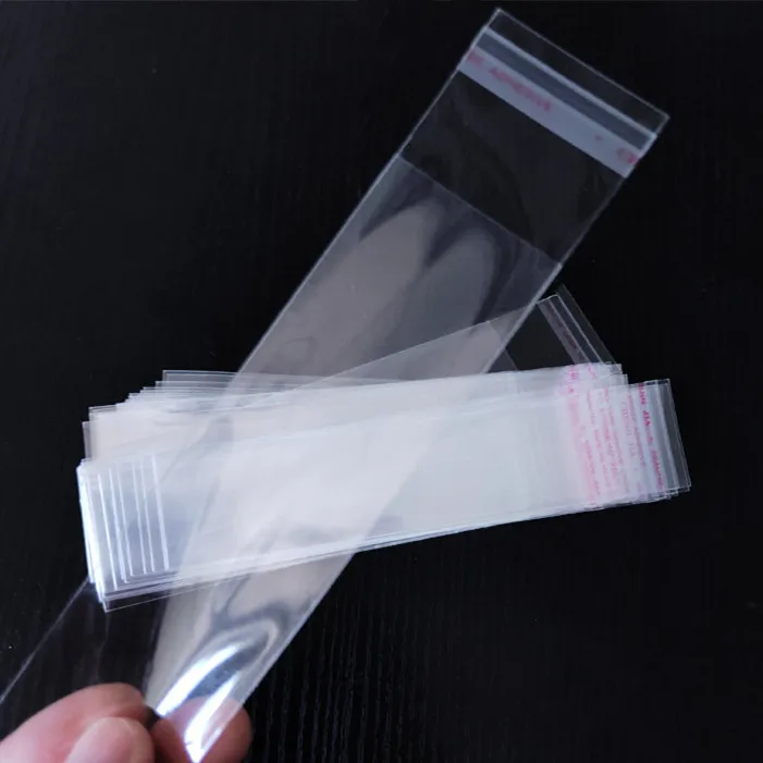 OPP Transparent Rectangular Plastic Self-adhesive Bag Ziplock Pouch Pen Jewelry Candy Packaging Resealable Gift | Дом и сад