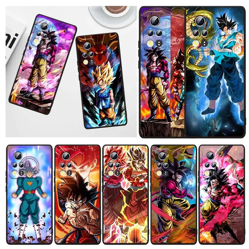 

Милые детские Чехлы Dragon Ball для Honor 60, 50, 30, 30i, 30S, V30, X30i, X20, 10X, X10, Play, 5T Pro Plus Lite SE, черный чехол для телефона