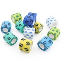 12 rolls vet wrap pets cohesive bandage self adherent bandage first aid for dogs horses birds animals sprains swelling