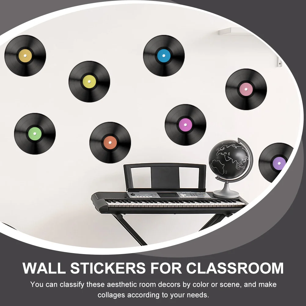 Vintage Decor Music Party Wall Deals Coaster Music Notes Party Decorations Pvc Fake Vinyl Records Records Wall Decor Signs
