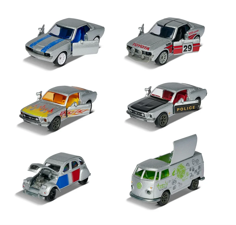 Majorette 2019 3163 1:64 VW T1 FORD MUSTANG FASTBACK CITROEN 2CV CELICA GT COUPE литой под давлением сплав модель