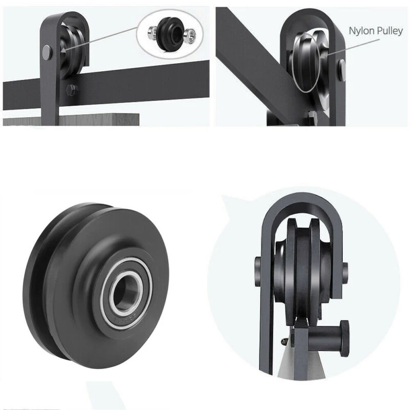 

Hardware Cabinet Pulley Kit Roller Replacement Attachment Furniture Grinding Spraying Barn Door Closet Convenient