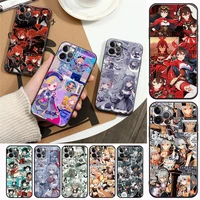 apple case for iphone 11 12 13 mini pro max xs x xr 7 8 6 6s plus se 2020 soft silicone case cover hot game genshin impact anime