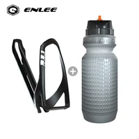 enlee 650ml mountain bike bicycle cycling water drink bottle outdoor sports plastic portable kettle water bottle bracket set