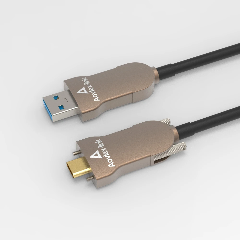 

Активный оптический кабель USB 3.0 Type-A к Type-C, кабель USB C с фиксирующим винтом, кабель AOC для промышленной камеры