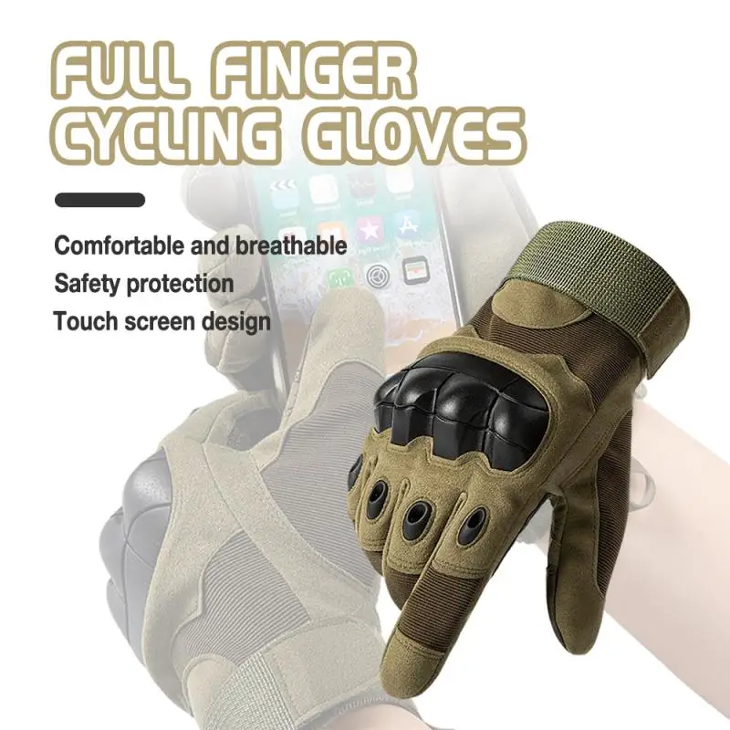 

Тактические перчатки с пальцами, армейские боевые митенки для сенсорных экранов, для езды на мотоцикле, езды на велосипеде, лыжах, для страй...