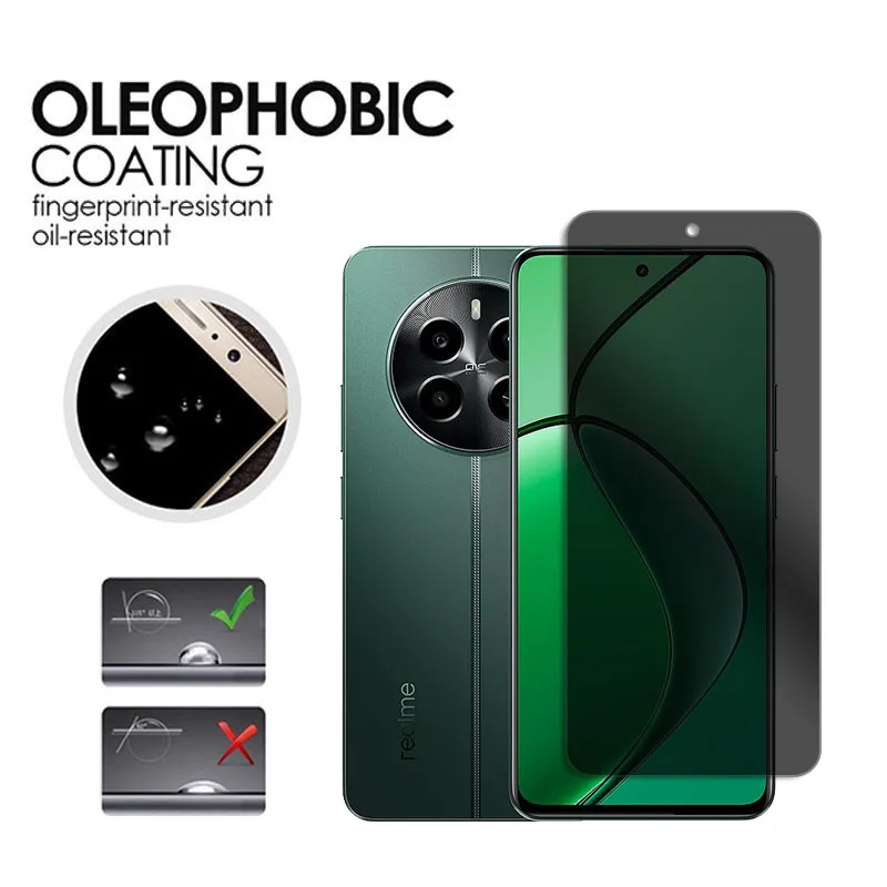 Антибликовое закаленное стекло для Realme 12 4G пленка камеры переднее 13 Антибликовая
