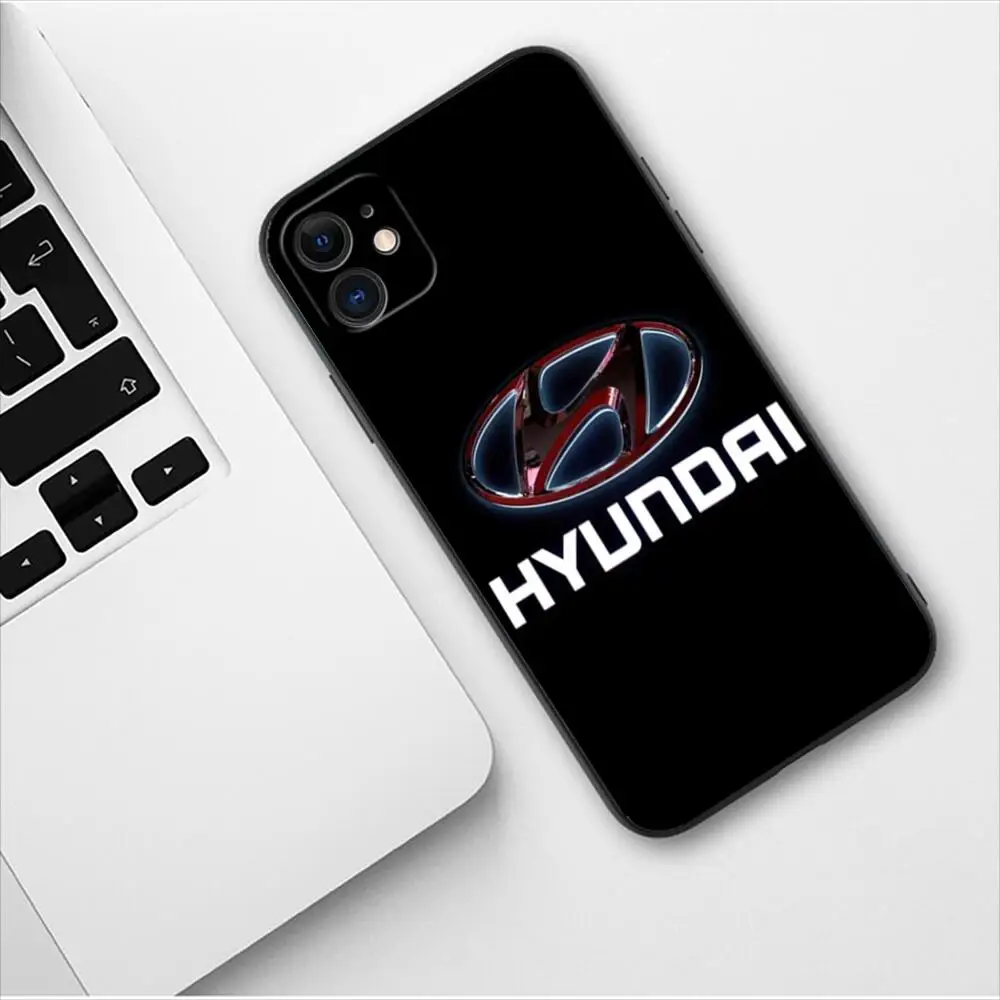 Hyundai Luxury Car Logo Phone Case For Apple IPhone 13 12 11 14 Pro Max Mini SE XR X XS  Max 6 6S 8 7 plus New Fashion Covers