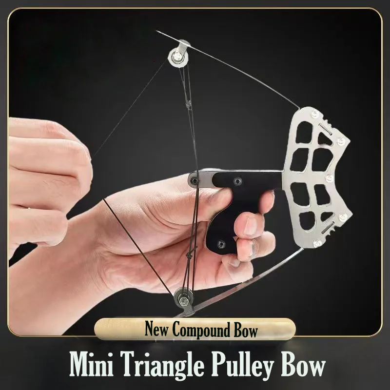 

2022 NEW Compound Bow15.5cm Stainless Steel Hunting Archery Outdoor Competitive Toys Shooting Bow and Arrow