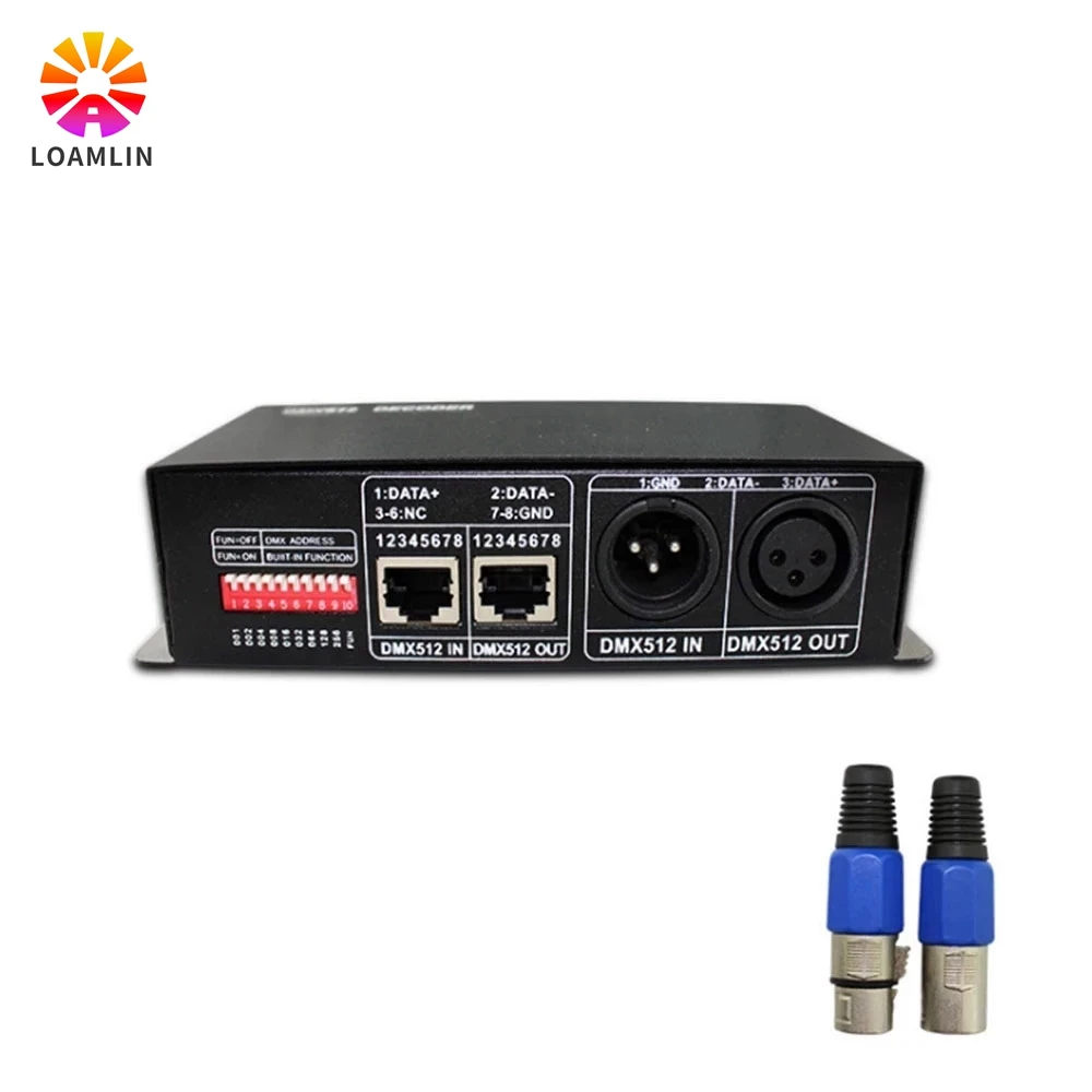 

DMX512 декодер RGBW контроллер 4-канальный