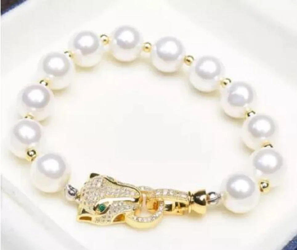 

Браслет из натурального белого жемчуга, 9-10 мм, 7,5-8 дюймов