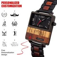 bobo bird men watch custom wooden quartz wristwatch top new fashion luminous timepiece clock great gift box relogio masculino