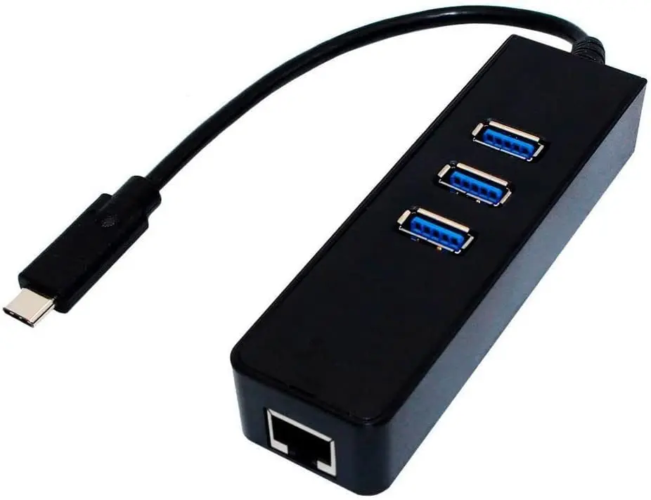 

Cabo Hub USB-C 3.1 Para 3 Portas USB 3.0 e Lan RJ45 1000Mbps hub usb