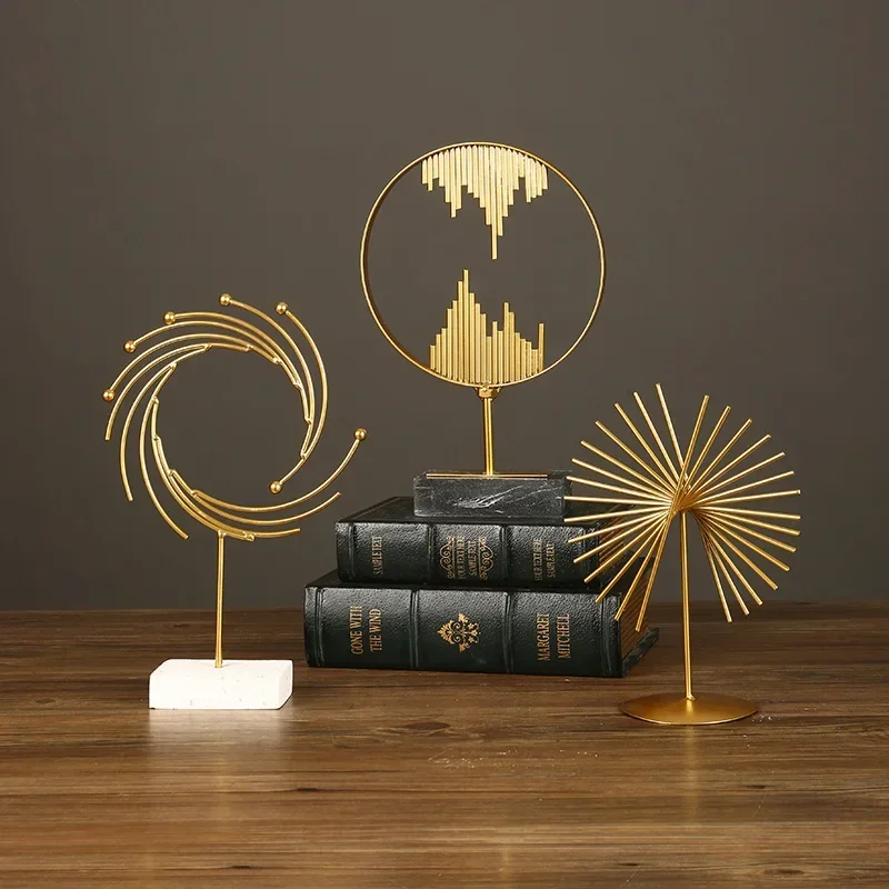 

Metal ornaments, home furnishings, foyer, living room, office, light luxury model room, soft decoration, desktop decoration