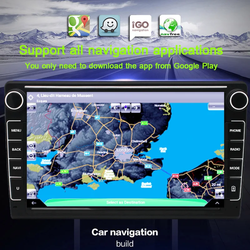 Автомобильный мультимедийный плеер на Android радио стерео GPS-навигация Авторадио