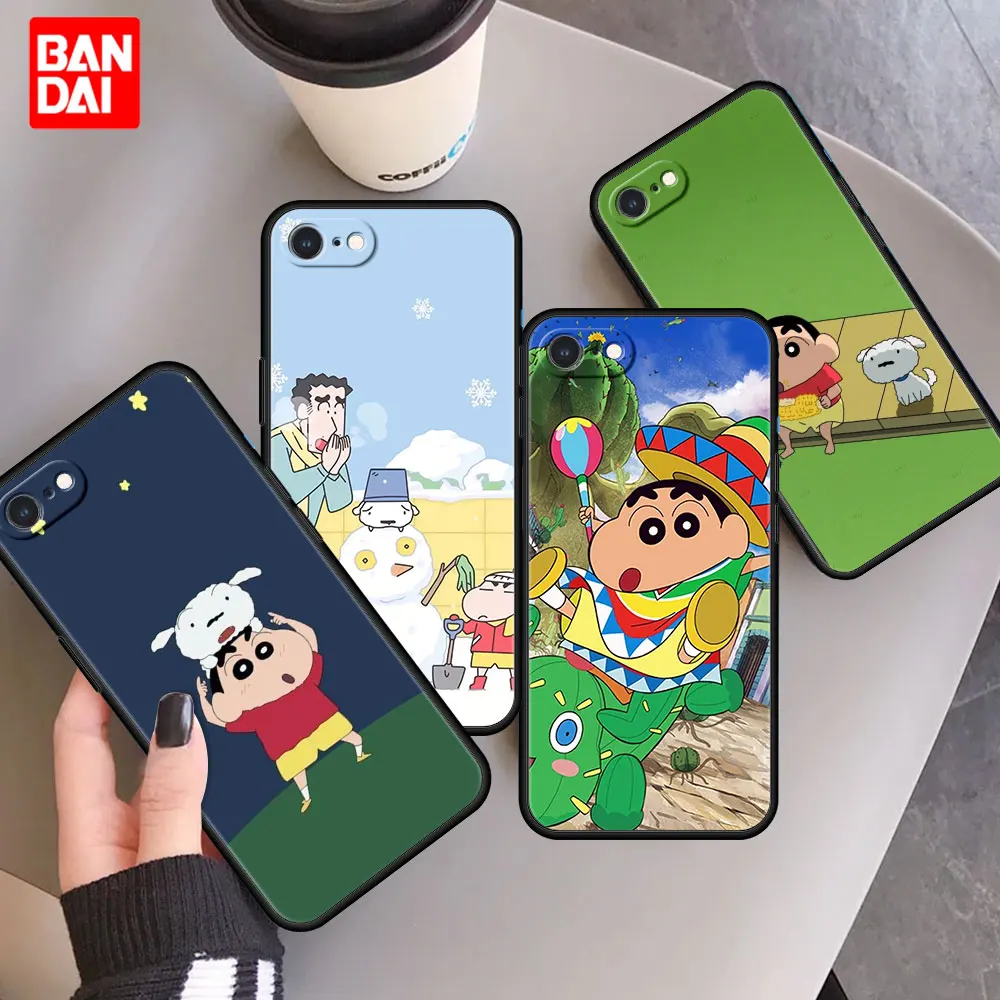 

Cover Case for Apple iPhone 8 7 6 6s Plus X XS Max XR SE 2020 7Plus 8Plus Xsmax Cell Soft Phone Shell Crayons Shin-Chan Anime