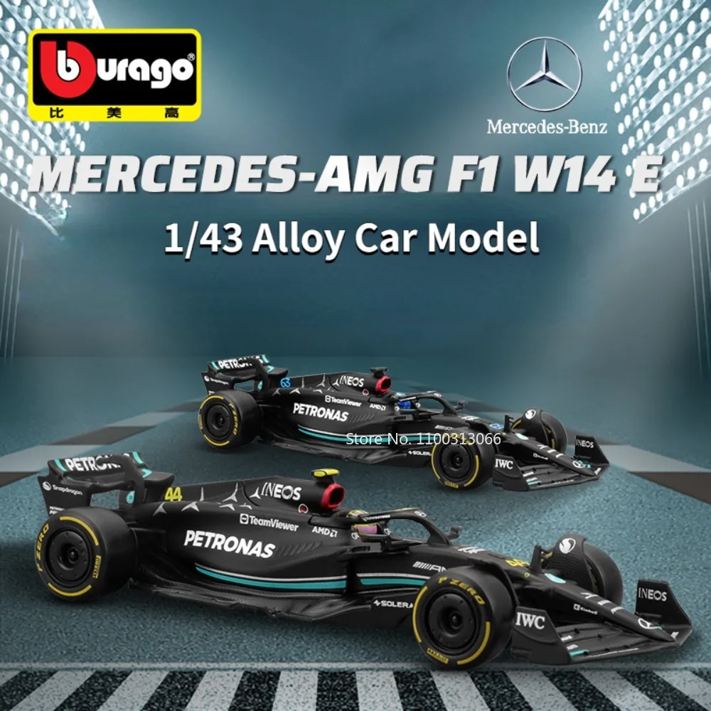 

Bburago 1/43 Alloy Racing Model 2023 F1 Mercedes Benz W14 Car Models #63 #44 Diecast Simulation Toy for Adult Collections Gifts