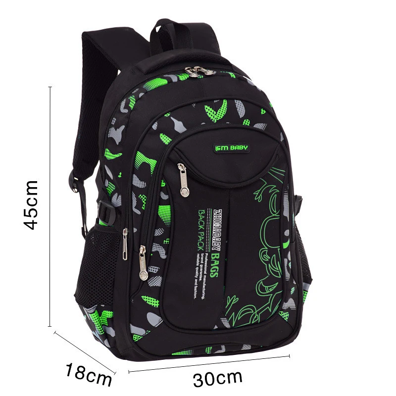 Camo-Print Elementary School Backpack Kids School Bags Large Casual Daypack Travel Outdoor Rucksack for Boys and Girls mochila