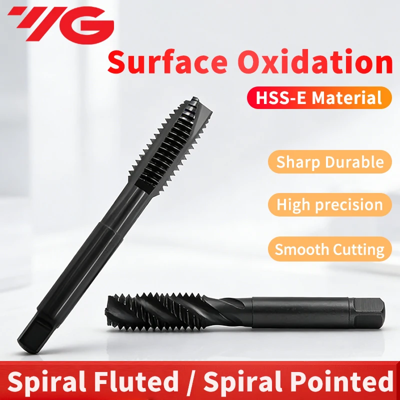 Фото 1 шт. YG HSSE INOX T1121/T1191-SP T1022/T1023-PO Метрический стандартный машинный метчик без кольцевого паза, спиральный/конический, M25-M30 №3