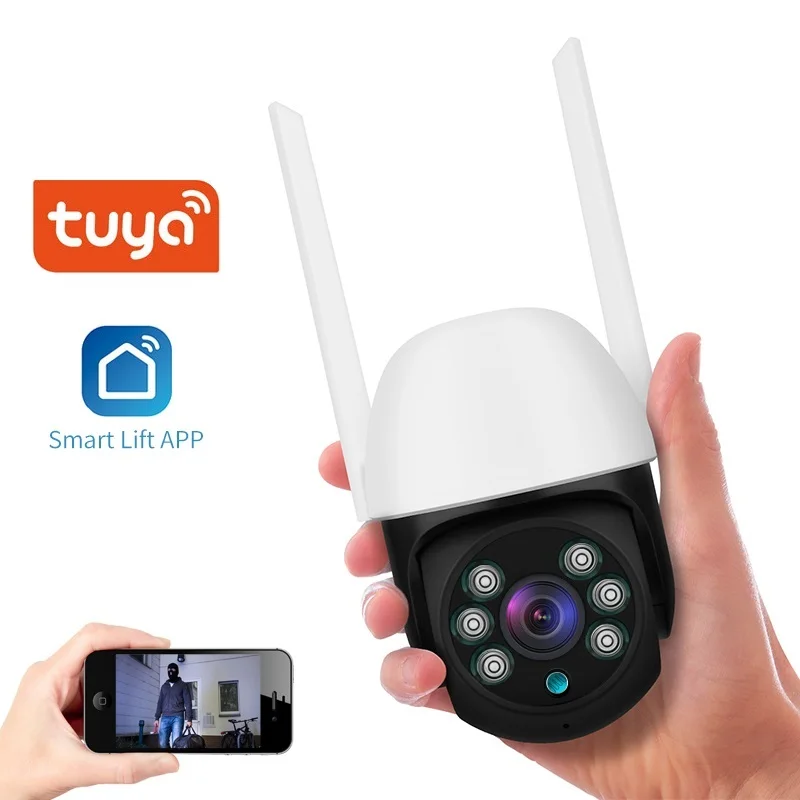 

2022 умная камера 1080P HD WiFi 2MP CCTV веб-камера ночного видения наружная IP-камера P2P видеонаблюдение монитор безопасности для Tuya