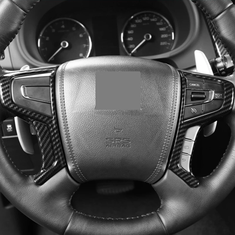 Фото Для Mitsubishi Pajero Sport QF 2020-2022 автомобильные аксессуары стильная панель переключения передач из углеродного волокна центральная консоль крышка отделка рамка №5