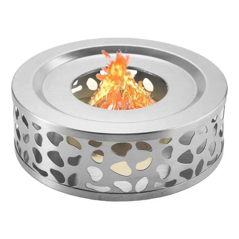 

New Quality Stainless Steel Teapot Warmer Base Hollow Round Tealight Heating Holder Tea Warmer Base Trivets Removable 2023