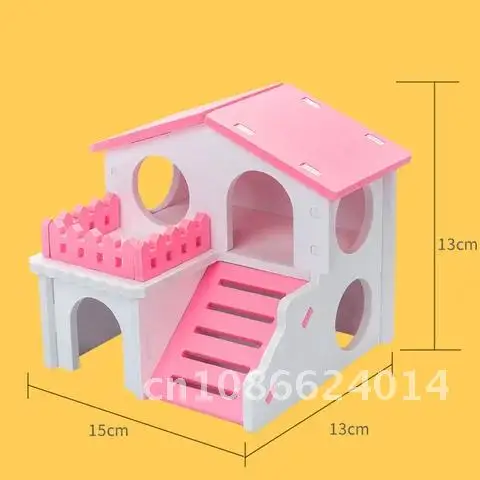 Домик для домашних животных хомяк с кроличьим гнездом лестница деревянная