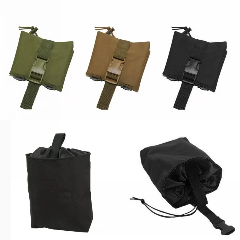 

Tactical Molle Pouch Dump Drop Magazine Bag Airsoft Paintball Military Outdoor Foldable Bullet Recovery Mag Bag Hunting Gear